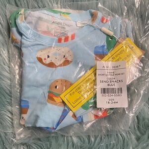 Angel Dear Blue Snack Print Bamboo Lounge Set Send Snacks